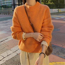 Load image into Gallery viewer, Sweater Women 2020 Autumn Winter Fashion Solid O Neck Pullover Sweaters Korean Style Knitted Long Sleeve Jumpers Casual Tops