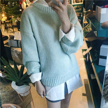 Load image into Gallery viewer, Sweater Women 2020 Autumn Winter Fashion Solid O Neck Pullover Sweaters Korean Style Knitted Long Sleeve Jumpers Casual Tops
