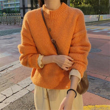 Load image into Gallery viewer, Sweater Women 2020 Autumn Winter Fashion Solid O Neck Pullover Sweaters Korean Style Knitted Long Sleeve Jumpers Casual Tops
